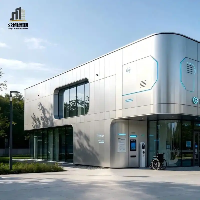 tech-inspired aluminum curtain wall